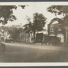 Post Office. Erected 1909 by Samuel H. Parsons after old building was destroyed by a fire. Samuel Jaffe's Luncheon on left. Main Street, west side Newton's house. East Hampton, East Hampton