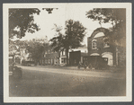 Post Office. Erected 1909 by Samuel H. Parsons after old building was destroyed by a fire. Samuel Jaffe's Luncheon on left. Main Street, west side Newton's house. East Hampton, East Hampton