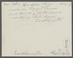 Charles Hudson's house. West side Egypt Lane. East Hampton, East Hampton