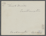 Hook Mill. Charles Hedges and Downing ran this mill. North Main Street, junction of Amagansett Road and Three Mile Harbor. East Hampton, East Hampton