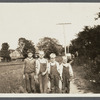 Louis Bennett ( left) and his friends. Cedar Street. East Hampton, East Hampton