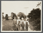 Louis Bennett ( left) and his friends. Cedar Street. East Hampton, East Hampton