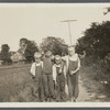 Louis Bennett (second left) and his friends. Cedar Street. East Hampton, East Hampton