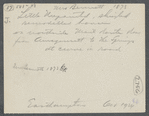 Mrs. Bennett. North side Mail Route Road from Amagansett to the Springs at curve in road. East Hampton, East Hampton