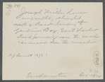 Joseph Miller's house. Formerly A.J. Bennett (1873). West of road leading to Gardiners Bay, East Harbor. Stood formerly on the road and was moved down the meadow. East Hampton, East Hampton