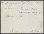 Cpt. John Dayton's house (1776). Bullet embedded in door shot from Bay. South side Bridgehampton Road, north end of Georgica Pond. East Hampton, East Hampton
