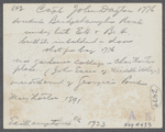 Cpt. John Dayton's house (1776). Bullet embedded in door. South side Bridgehampton Road, north end of Georgica Pond. East Hampton, East Hampton