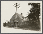 Cpt. John Dayton's house (1776). Bullet embedded in door shot from Bay. South side Bridgehampton Road, north end of Georgica Pond. East Hampton, East Hampton
