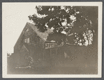 Cpt. John Dayton's house (1776). Bullet embedded in door shot from Bay. South side Bridgehampton Road, north end of Georgica Pond. East Hampton, East Hampton