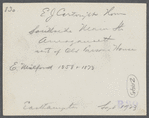 E.J . Cartwright's house. South side Main Street, west of Parsons house. Main Street opened 1672. Amagansett, East Hampton