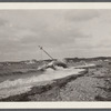 Fort Pond Bay, wreck of ship Sloop A. Godfrey. Wrecked October 11/12, 1925. Montauk, East Hampton