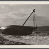 Fort Pond Bay, wreck of ship Sloop A. Godfrey. Wrecked October 11/12, 1925. Montauk, East Hampton