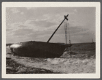 Fort Pond Bay, wreck of ship Sloop A. Godfrey. Wrecked October 11/12, 1925. Montauk, East Hampton