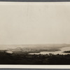 View of Montauk Village from hills. Montauk, East Hampton
