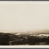 View of Montauk Village and Fort Pond Bay from hills. Montauk, East Hampton