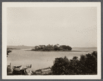 View of Island in Fort Pond, looking northeast. Montauk sound side. Montauk, East Hampton