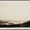 View of Fort Pond looking east from hills. Montauk, East Hampton