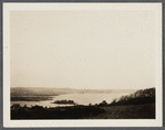 View of Fort Pond looking east from hills. Montauk, East Hampton