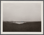 View of Fort Pond, Baldwin House on left. (Sound side). Montauk, East Hampton