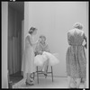 Jan Woodruff and unidentified others preparing for photo shoot