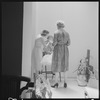 Jan Woodruff and unidentified others preparing for photo shoot