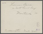 Thomas Place (house). On Culloden Point side, Fort Pond Bay. Montauk, East Hampton