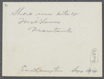 View of shore (new site of first house). Montauk, East Hampton