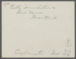 Cellar foundation of first house. House erected by S. Hughes (1702), burnt down (1908). Montauk, East Hampton