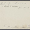 Cellar foundation of first house. House erected by S. Hughes (1702), burnt down (1908). Montauk, East Hampton