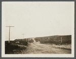 View of road between first and second house looking west. Montauk, East Hampton