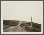 View of road between first and second house looking east. Montauk, East Hampton