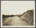View of road west of Hither Plain Life Savings Station. Between first and second house looking west. Montauk, East Hampton