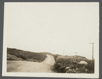 View of road between first and second house looking east. Montauk, East Hampton