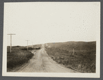 View of road between first and second house looking west. Montauk, East Hampton