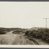 View of road between first and second house, looking east. Montauk, East Hampton