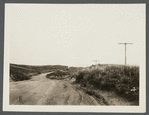 View of road between first and second house, looking east. Montauk, East Hampton