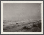 View. Beach in Montauk. Surf at Hither Plain after storm. Montauk, East Hampton