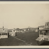 Parsons Cottages on right and left. Mrs Smith's cottage (center). Oceanside. Montauk, East Hampton