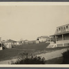 Parsons Cottages on right and left. Mrs Smith's cottage (center). Oceanside. Montauk, East Hampton