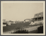 Parsons Cottages on right and left. Mrs Smith's cottage (center). Oceanside. Montauk, East Hampton