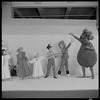 Children modeling Franklin Simon nightwear with characters from Balanchine's "Nutcracker"