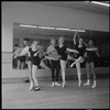 Unidentified dancers partnering in studio