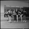 Unidentified dancers partnering in studio