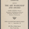 The Art Workshop and Studio pamphlet