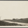 Parsons Garage. Red schoolhouse In background. Closed 1917. Montauk, East Hampton
