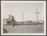 View of future business center. Montauk Point Realty Corporation Office on left. Montauk, East Hampton