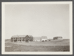 Future business center. Bank on left, theater in center, stores on right. Montauk, East Hampton
