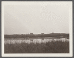 Montauk Association and part of Lake Wyandanch. Houses on hill looking east, just east of Ditch Plains Life Savings Station. Montauk, East Hampton