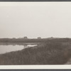 Montauk Association and part of Lake Wyandanch. Houses on hill looking east, just east of Ditch Plains Life Savings Station. Montauk, East Hampton
