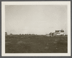 Dickerson Farmhouse (left). Next is Andrews House (center), Montauk Association Houses, Ditch Plains Life Savings Station on right looking east. Montauk, East Hampton
